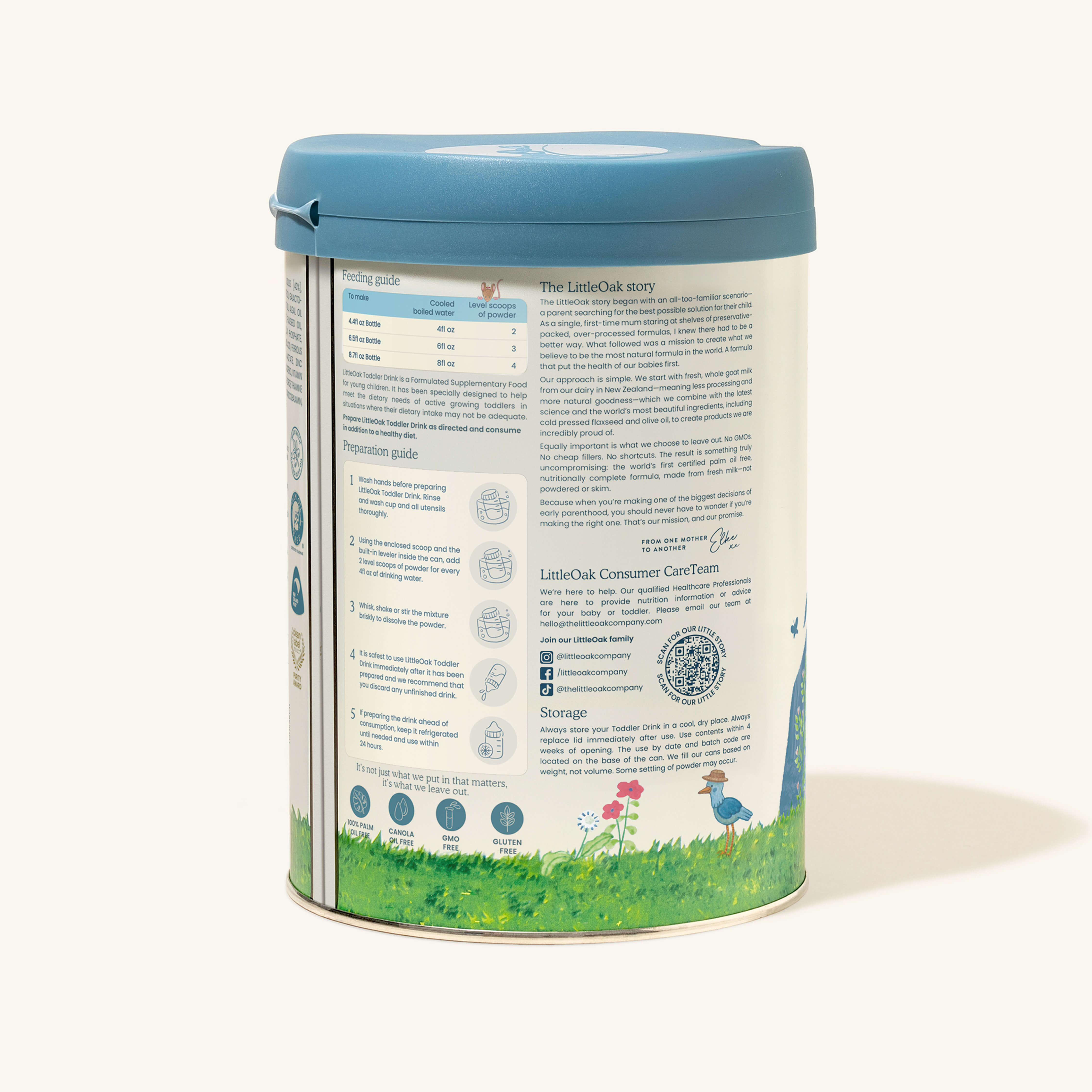 Natural Goat Milk Toddler Drink with Olive Oil 28oz Tin